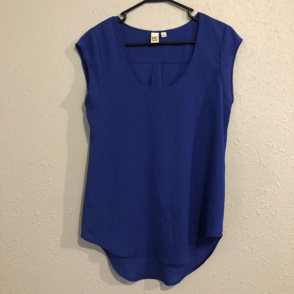 Small 14th & Union Blue Sleeveless Blouse